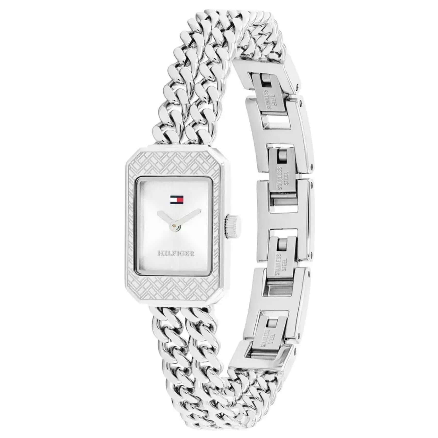 Γυναικείο ρολόι Tommy Hilfiger Sarah 1782841 με ασημί ατσάλινο μπρασελέ τύπου αλυσίδας.