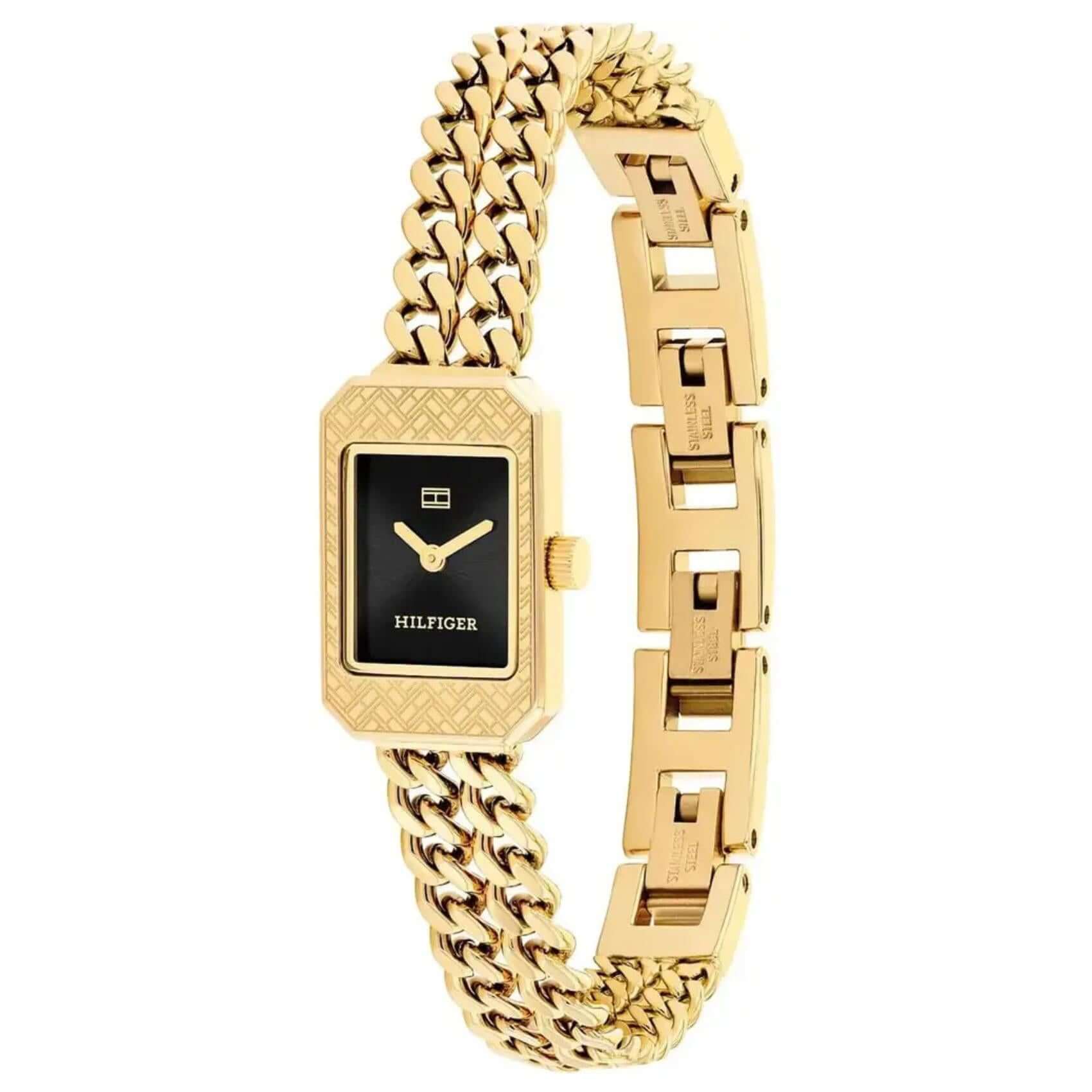 Γυναικείο ρολόι Tommy Hilfiger Sarah 1782842 με ατσάλινο μπρασελέ τύπου αλυσίδας σε χρυσό χρώμα.