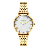 Γυναικείο ρολόι Vogue Bliss Mini 2020617041 με χρυσό μπρασελέ από ανοξείδωτο ατσάλι, λευκό φίλντισι καντράν 27mm και μηχανισμό μπαταρίας quartz.