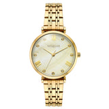 Γυναικείο ρολόι Vogue Bliss Mini 2020617042 με χρυσό μπρασελέ από ανοξείδωτο ατσάλι, σαμπανί φίλντισι καντράν 27mm με ζιργκόν και χρυσούς δείκτες.