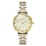Γυναικείο ρολόι Vogue Bliss Mini 2020617062 με δίχρωμο ασημί-χρυσό μπρασελέ από ανοξείδωτο ατσάλι, σαμπανί φίλντισι καντράν 27mm με ζιργκόν και χρυσούς δείκτες.