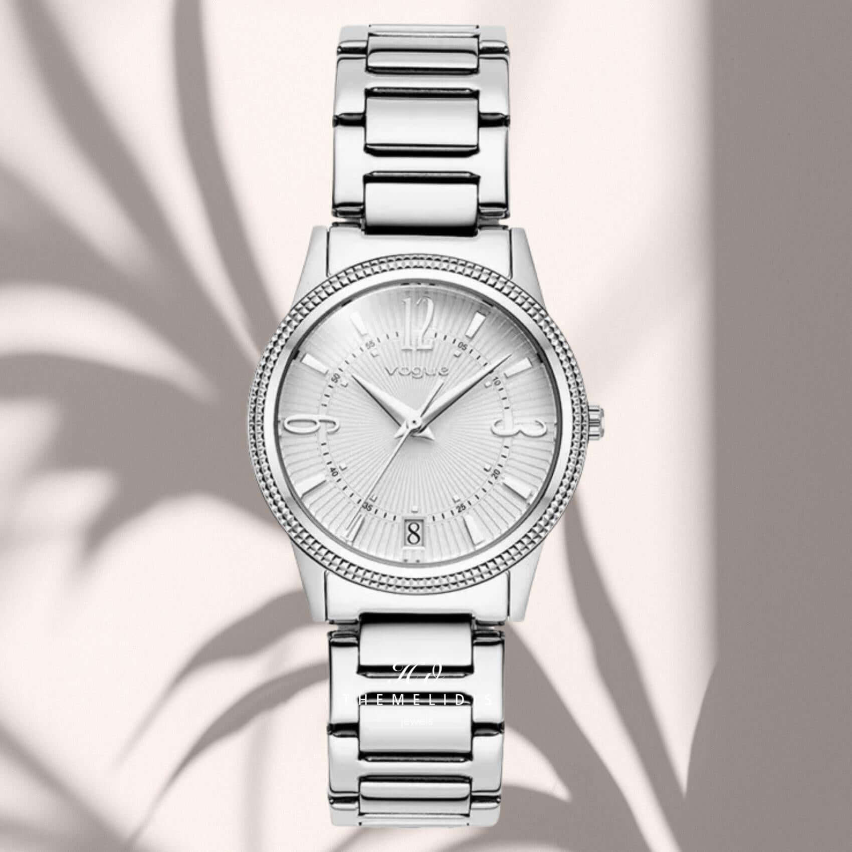 Φωτογραφία του γυναικείου ρολογιού Vogue Corine 2020615781 με ασημί μπρασελέ και ασημί καντράν