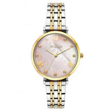 Γυναικείο ρολόι Vogue New Bliss 2020616362 με δίχρωμο μπρασελέ σε χρυσό και ασημί, ροζ φίλντισι καντράν και χρυσή κάσα διαμέτρου 32mm