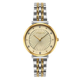 Γυναικείο ρολόι Vogue New Bliss 2020815363 με δίχρωμο ασημί-χρυσό μπρασελέ από ανοξείδωτο ατσάλι, σαμπανί καντράν 32mm με ζιργκόν και μηχανισμό μπαταρίας quartz.
