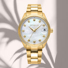 Ρολόι Vogue Reina Medium 2020614243 Με Χρυσό Μπρασελέ & Φίλντισι Καντράν
