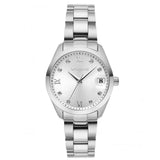 Γυναικείο ρολόι Vogue Reina Mini 2020614381 με ασημί μπρασελέ από ανοξείδωτο ατσάλι, ασημί καντράν διαμέτρου 27mm με ένδειξη ημερομηνίας και ορυκτό κρύσταλλο ειδικής σκλήρυνσης