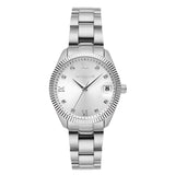 Γυναικείο ρολόι Vogue Reina Mini 2020614386 με ασημί ατσάλινο μπρασελέ και ασημί καντράν 27mm με γραμμωτό ασημί στεφάνι και ένδειξη ημερομηνίας.