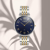 Vogue Unique 2020650661 δίχρωμο μπρασελέ ασημί-χρυσό και μπλε καντράν.