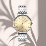 Vogue Unique 2020650686 ασημί μπρασελέ και σαμπανί καντράν.