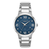 Γυναικείο ρολόι VOGUE Valerie 2020614882 με ασημί μπρασελέ με ζιργκόν, μπλε καντράν και ασημί κάσα 33mm.