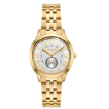 Γυναικείο ρολόι Vogue Yvonne 2020616741 με χρυσό ατσάλινο μπρασελέ, λευκό καντράν και χρυσή κάσα 33mm.