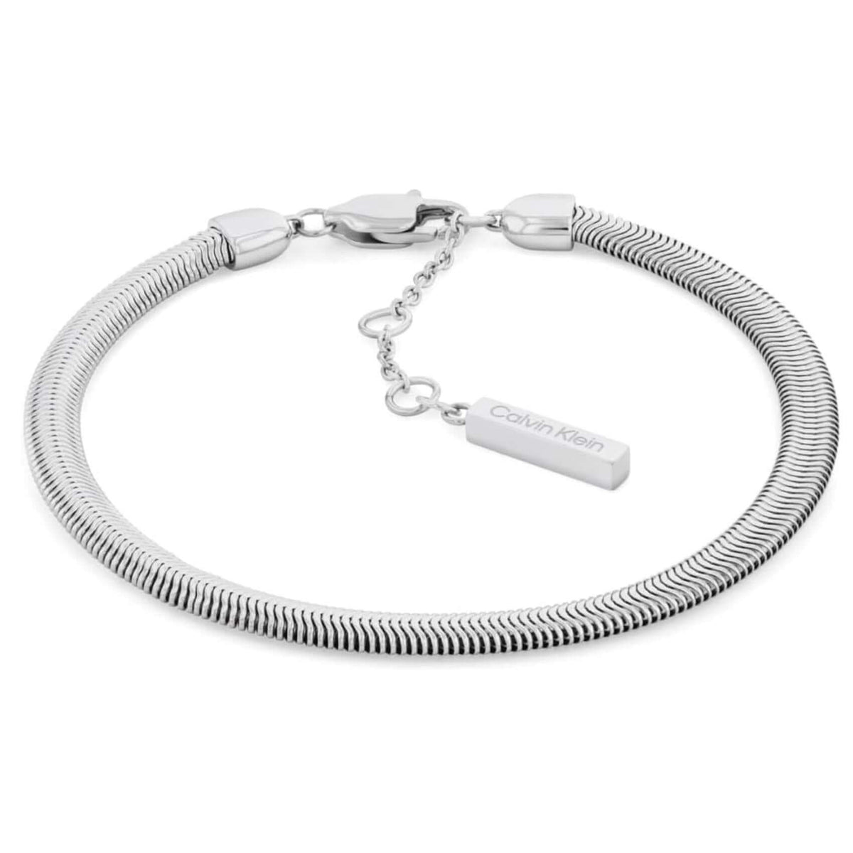 Snake chain βραχιόλι από το γυναικείο set Calvin Klein 35000796 σε ασημί χρώμα.