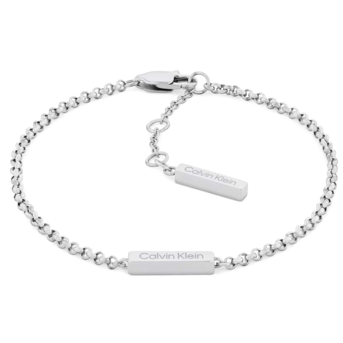 Βραχιόλι με ταυτότητα από το γυναικείο set Calvin Klein 35000796 σε ασημί χρώμα.