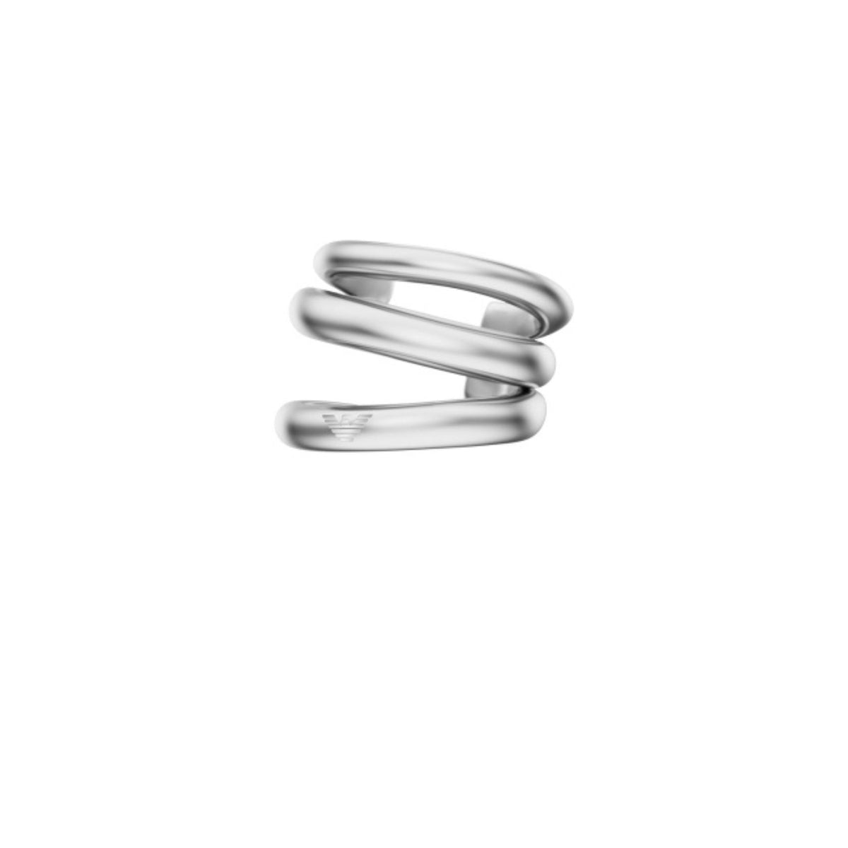 Γυναικείο σκουλαρίκι ear cuff Emporio Armani Iconic Trend EGS3395040 από ορείχαλκο σε ασημί χρώμα χωρίς τρύπημα