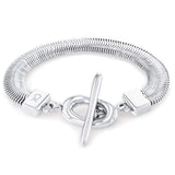 Γυναικείο Βραχιόλι Calvin Klein 35000647 Snake Chain Ατσάλινο Ασημί