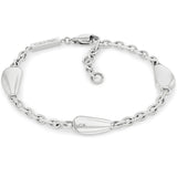 Γυναικείο βραχιόλι Calvin Klein 35000603 ατσάλινο ασημί με ενσωματωμένα στοιχεία σε σχήμα δάκρυ.