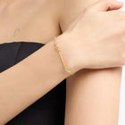 Ασημένιο Γυναικείο Βραχιόλι Emporio Armani Eagle Logo EG3619710 Χρυσό με Ζιργκόν