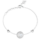 Βραχιόλι Guess Talisman JUBB06208JWRHL Ασημί με Καρδιές