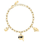 Βραχιόλι Karl Lagerfeld Charms KLAYD13 Χρυσό με Τρία Charms