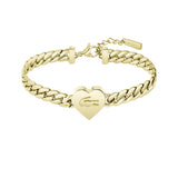 Γυναικείο βραχιόλι&nbsp;Lacoste 2040464 ατσάλινο σε χρυσό χρώμα με σχέδιο καρδιάς. 