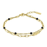 Γυναικείο Βραχιόλι Lacoste Ατσάλινο Χρυσό με Διπλή Αλυσίδα 2040458