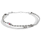 Βραχιόλι Tommy Hilfiger 2780981 Ασημί με Διπλή Αλυσίδα