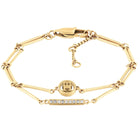 Βραχιόλι Tommy Hilfiger 2781000 Χρυσό με Διπλή Αλυσίδα