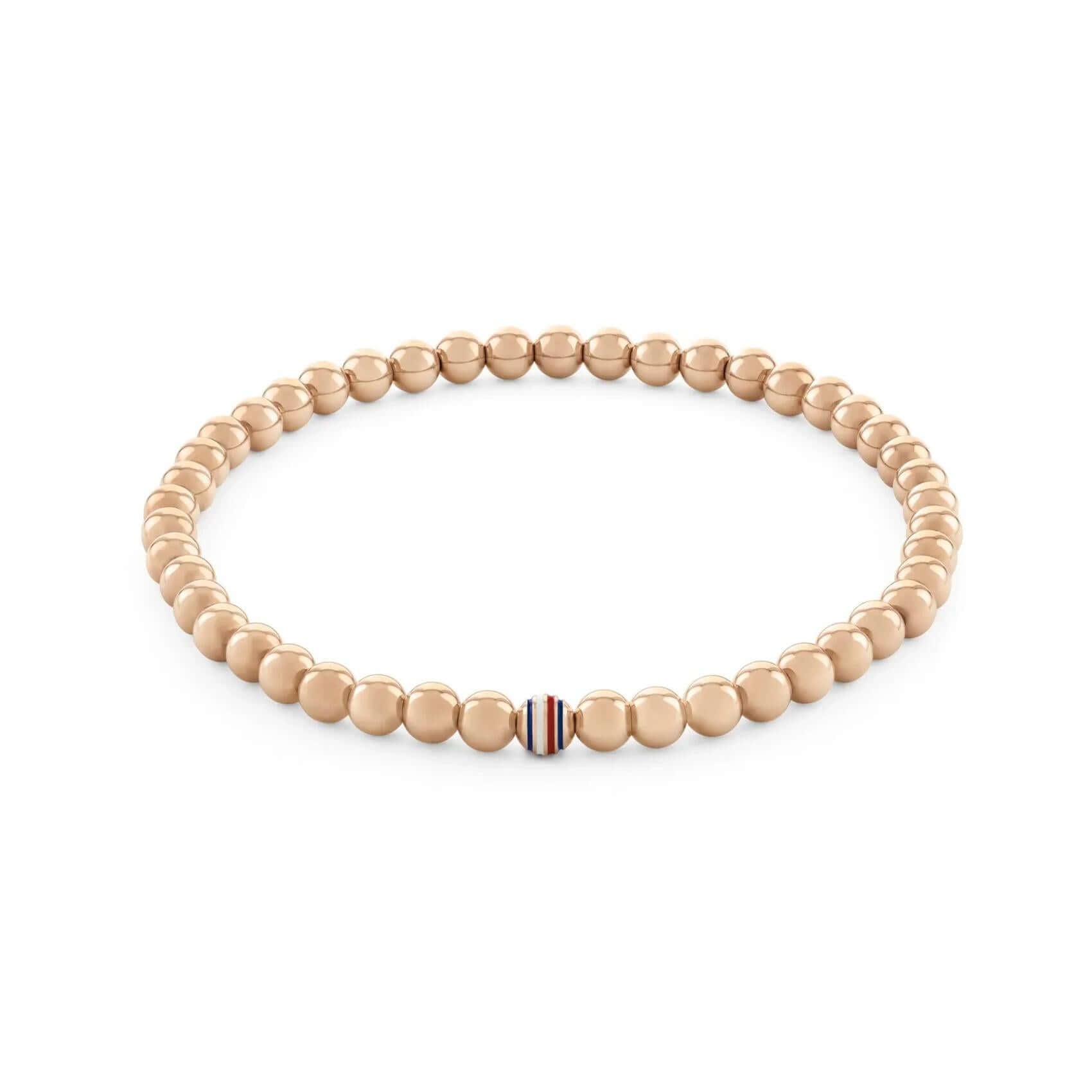 Γυναικείο ατσάλινο ροζ χρυσό βραχιόλι Tommy Hilfiger 2780939 μήκους 16.5 cm με χάντρες.