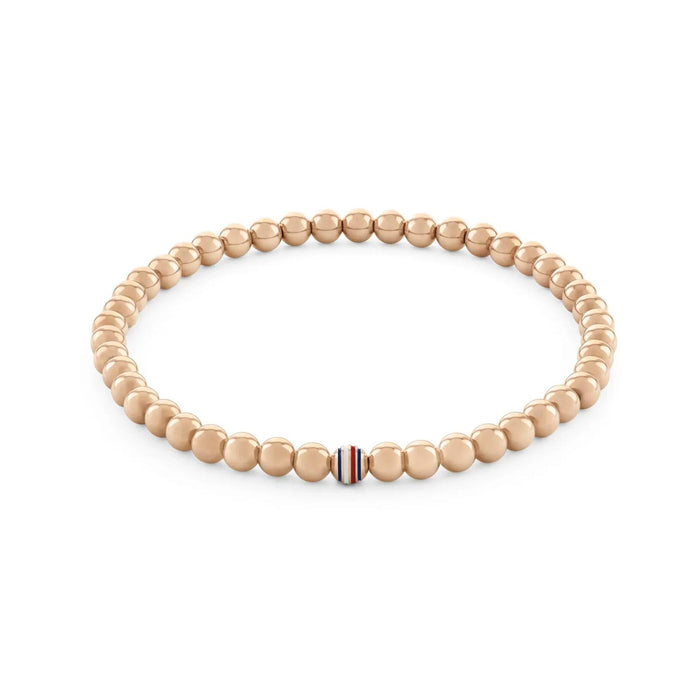 Γυναικείο ατσάλινο ροζ χρυσό βραχιόλι Tommy Hilfiger 2780939 μήκους 16.5 cm με χάντρες.