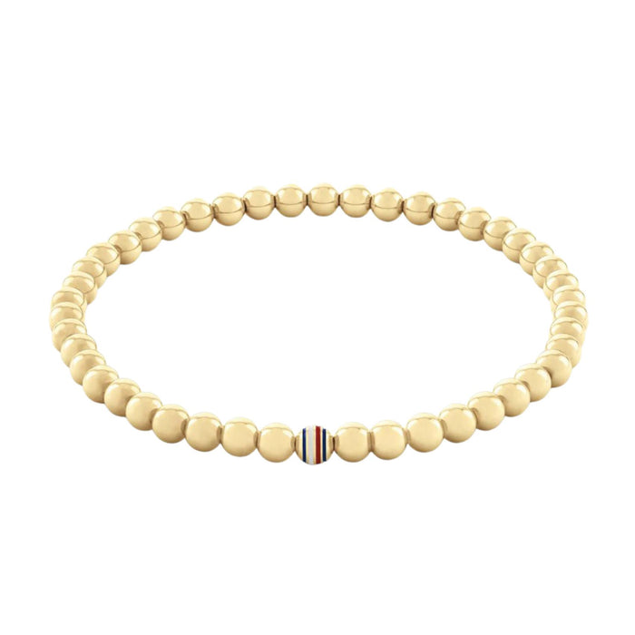 Γυναικείο ατσάλινο χρυσό βραχιόλι Tommy Hilfiger 2780938 μήκους 16.5 cm με χάντρες.