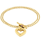 Γυναικείο Βραχιόλι Tommy Hilfiger Toggle Hearts 2780970 Χρυσό Με Καρδιά