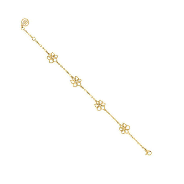 Γυναικείο χρυσό βραχιόλι Tommy Hilfiger με λουλούδια 2780370