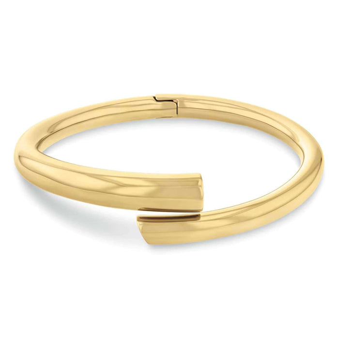 Γυναικείο Βραχιόλι Χειροπέδα Calvin Klein 35000763 ατσάλινο χρυσό με ασσύμετρο σχέδιο.