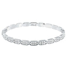 Βραχιόλι Χειροπέδα Karl Lagerfeld Crystals KLAYC64 Ασημί με Λευκές Πέτρες