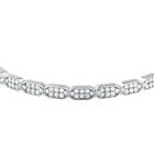 Βραχιόλι Χειροπέδα Karl Lagerfeld Crystals KLAYC64 Ασημί με Λευκές Πέτρες