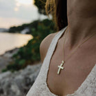 Βαπτιστικός Σταυρός για Κορίτσι MCS074 Χρυσός 14K Κλασικός Λουστρέ