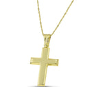 Βαπτιστικός Σταυρός για Κορίτσι MCS076 Χρυσός 14K Λουστρέ με Γεωμετρικό Σχεδιασμό