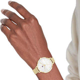 Γυναικείο ρολόι Tommy Hilfiger Florence 1782579 με χρυσό ατσάλινο μπρασελέ και άσπρο καντράν διαμέτρου 38mm.
