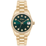 Ρολόι JCOU Gliss JU19060-1 Με Χρυσό Μπρασελέ & Πράσινο Καντράν