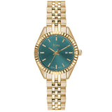 Ρολόι JCOU Queen's Petit ΙΙ JU19066-6 Με Χρυσό Μπρασελέ & Πράσινο Καντράν