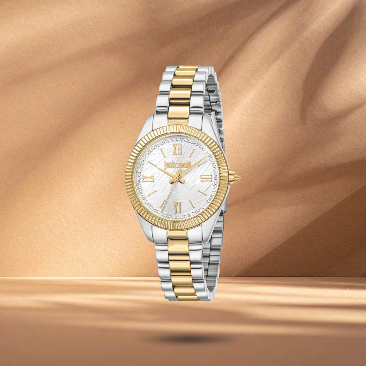 Ρολόι Just Cavalli Amabile JC1L388M0095 Με Δίχρωμο Μπρασελέ