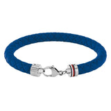 Καουτσούκ βραχιόλι Tommy Hilfiger 2790554 σε μπλε χρώμα με ασημί κούμπωμα από ανοξείδωτο ατσάλι.