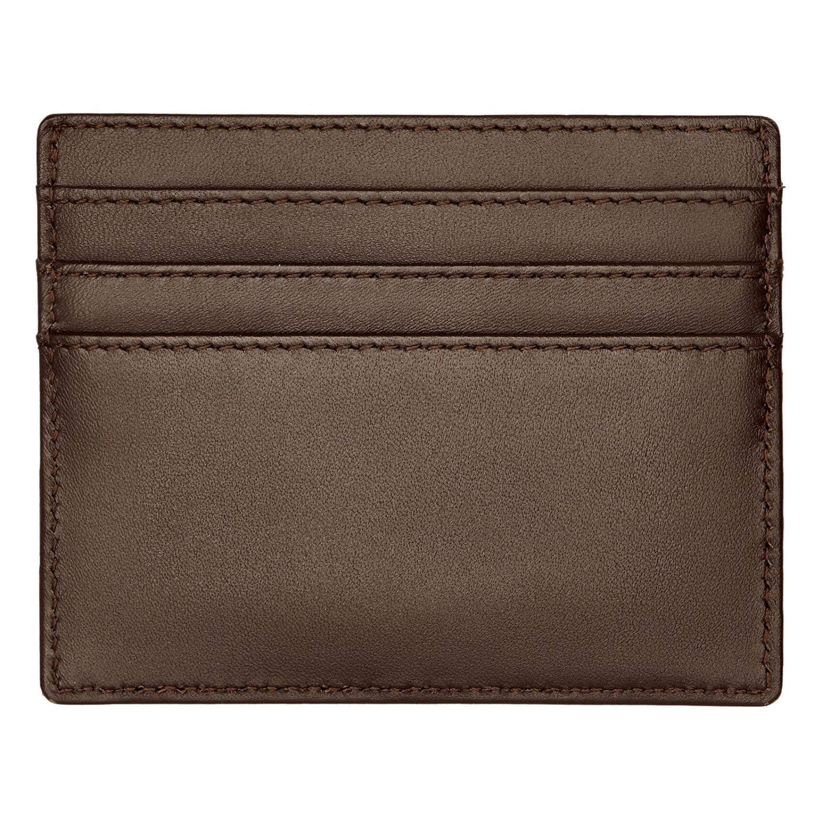 Καφέ δερμάτινη ανδρική καρτοθήκη Hugo Boss HLC403Y Classic Smooth 