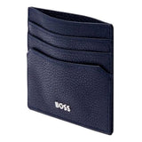 Καρτοθήκη Hugo Boss Classic Grained HLC416N σε μπλε χρώμα στο πλάι.