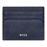 Καρτοθήκη Hugo Boss Classic Grained HLC416N σε μπλε χρώμα μπροστά.