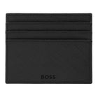 Καρτοθήκη Hugo Boss Double B Saffiano HLC526A σε Μαύρο Χρώμα