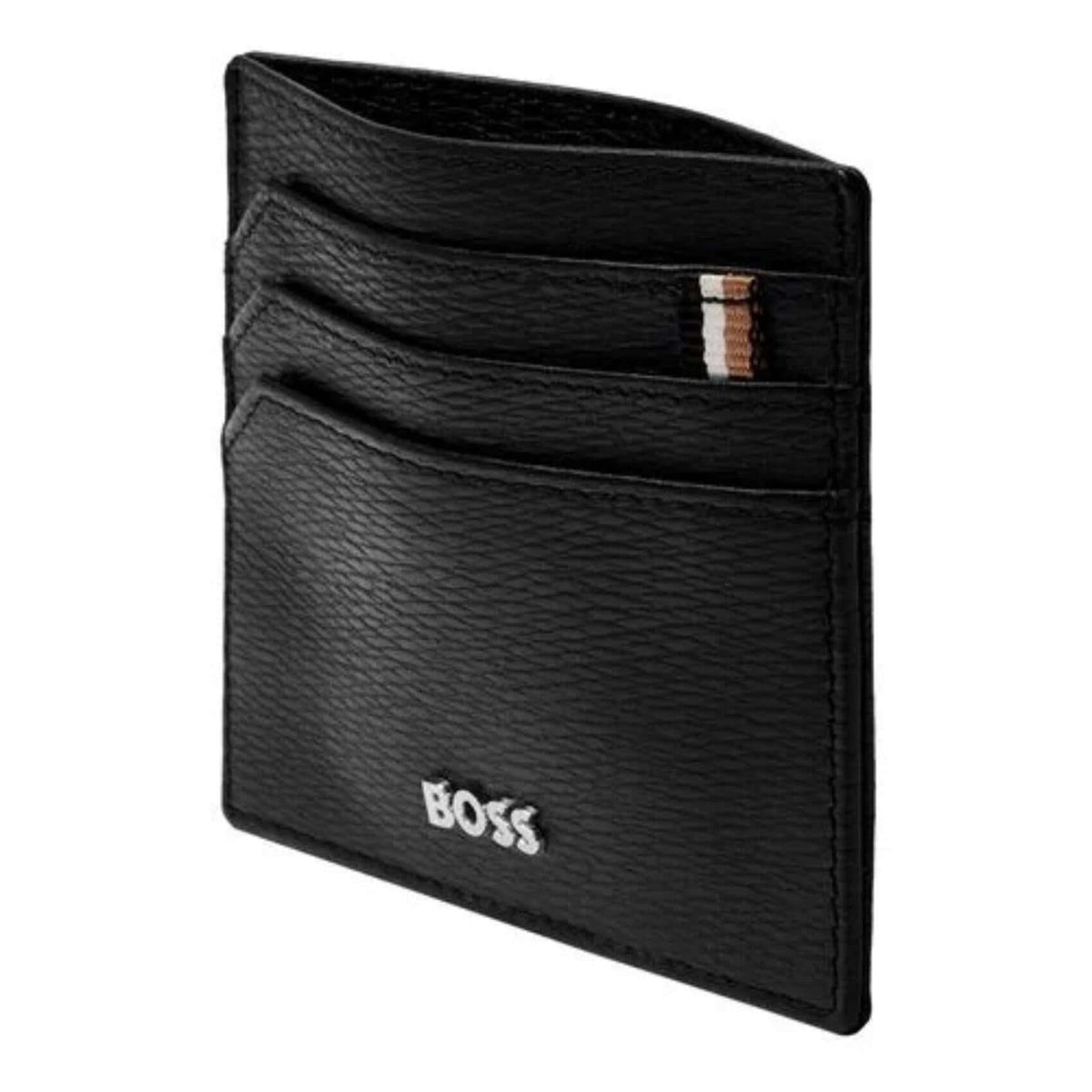 Καρτοθήκη Hugo Boss Iconic HLC421A σε μαύρο χρώμα στο πλάι.