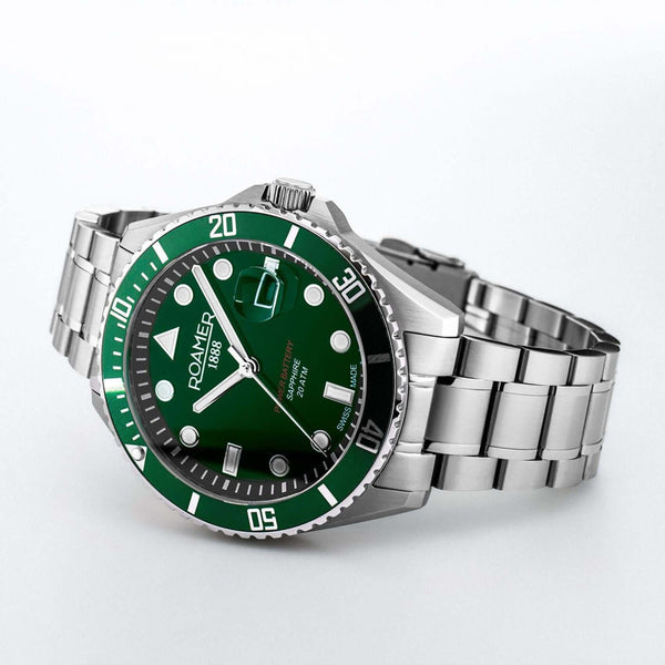 Καταδυτικό Ρολόι Roamer Pro Diver 200 969845-41-75-20 Με Ασημί Μπρασελέ