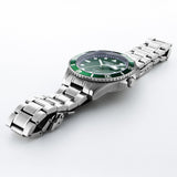 Καταδυτικό ρολόι Roamer Pro Diver 200 969845-41-75-20 με ασημί ατσάλινο μπρασελέ, βιδωτή κορώνα και πράσινο καντράν 43mm.