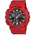 Ρολόι Casio G-Shock GA-100B-4AER Με Κόκκινο Καουτσούκ Λουράκι